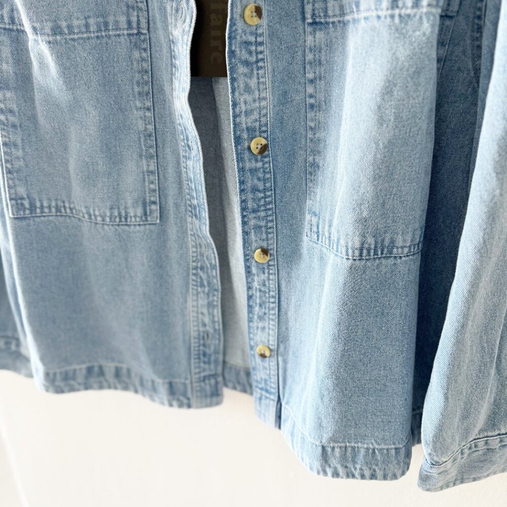 NEW Laffaire Denim Shambray Button Down Shirt Size Small (S) - Picture 3 of 5
